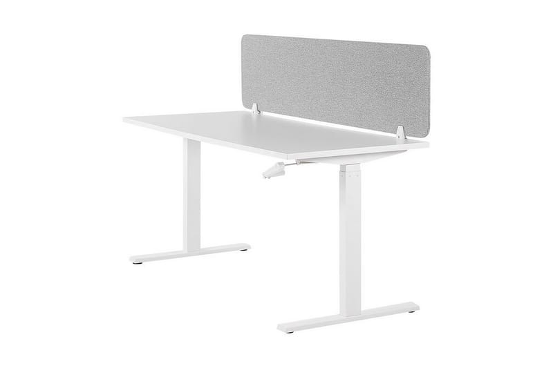 Avskjerming til Skrivebord 180x40 cm grå WALLY - Hvit - Innredning - Romdelere - Avskjerming skrivebord
