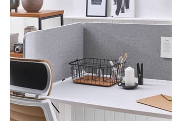 Avskjerming til Skrivebord 180x40 cm grå WALLY - Hvit - Innredning - Romdelere - Avskjerming skrivebord