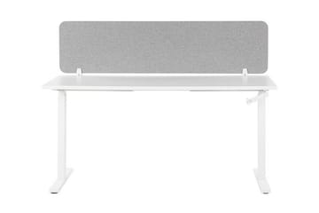 Avskjerming til Skrivebord 180x40 cm grå WALLY - Hvit - Innredning - Romdelere - Avskjerming skrivebord