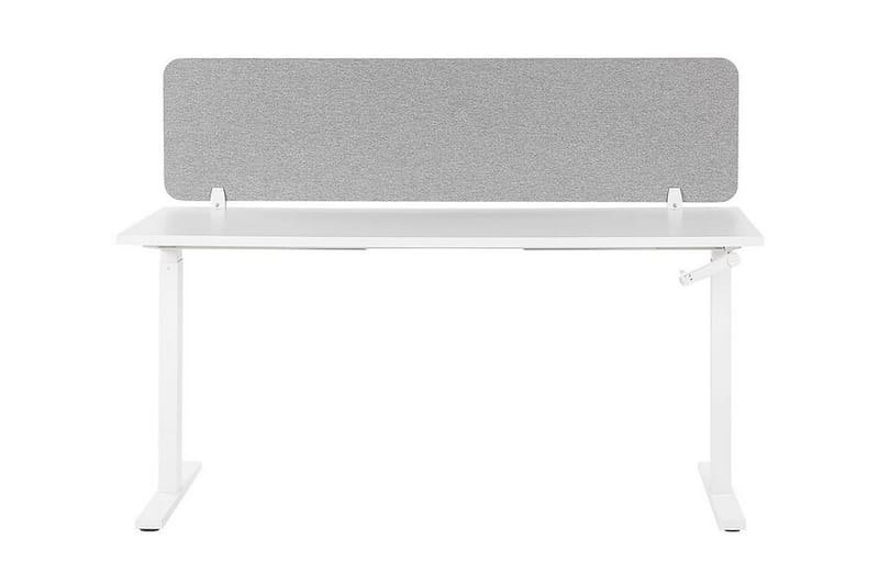 Avskjerming til Skrivebord 180x40 cm grå WALLY - Hvit - Innredning - Romdelere - Avskjerming skrivebord