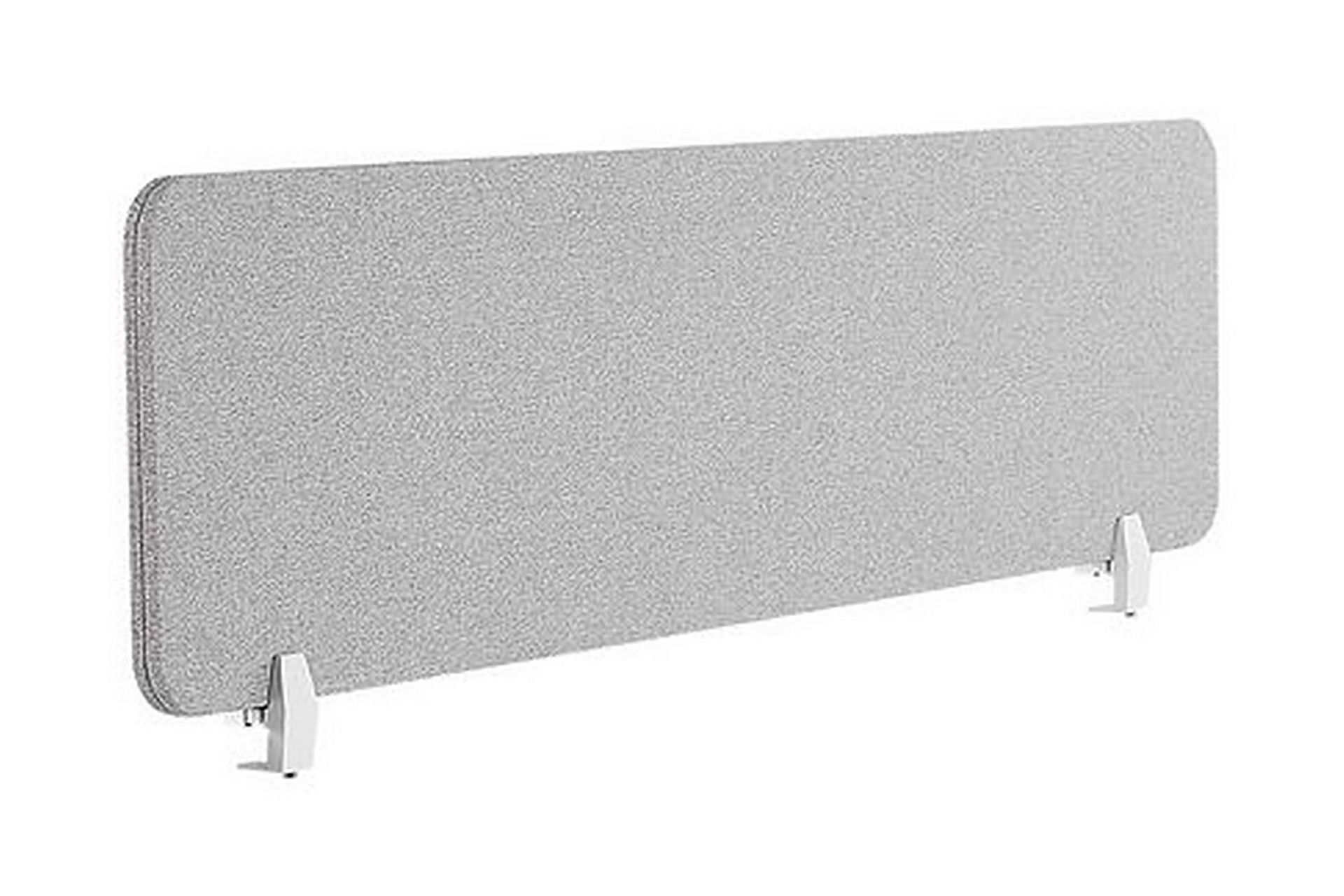 Avskjerming til Skrivebord 180x40 cm grå WALLY - Hvit