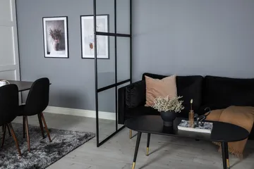 Leif Skjermvegg 120 cm - Svart - Innredning - Romdelere - Skjermvegg