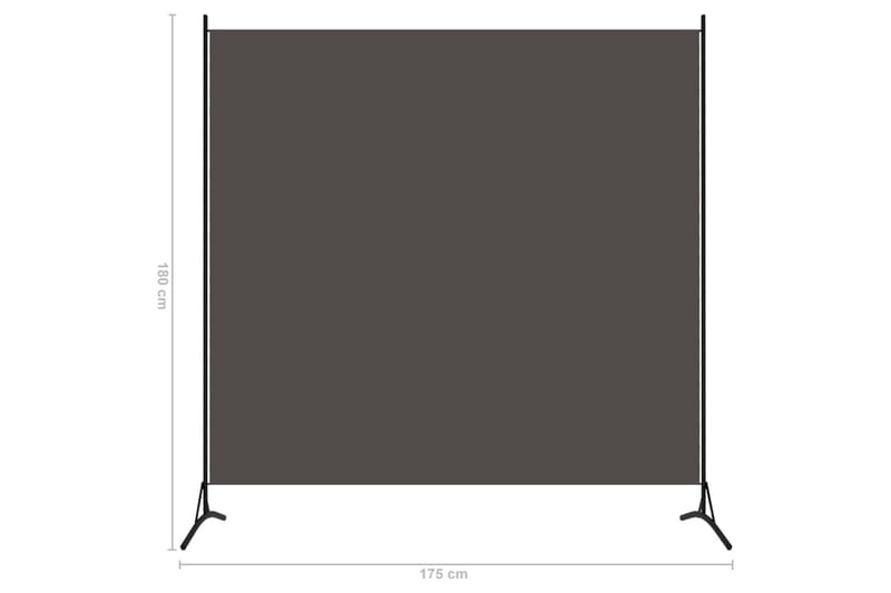 Romdeler 1 panel antrasitt 175x180 cm - Innredning - Romdelere - Skjermvegg