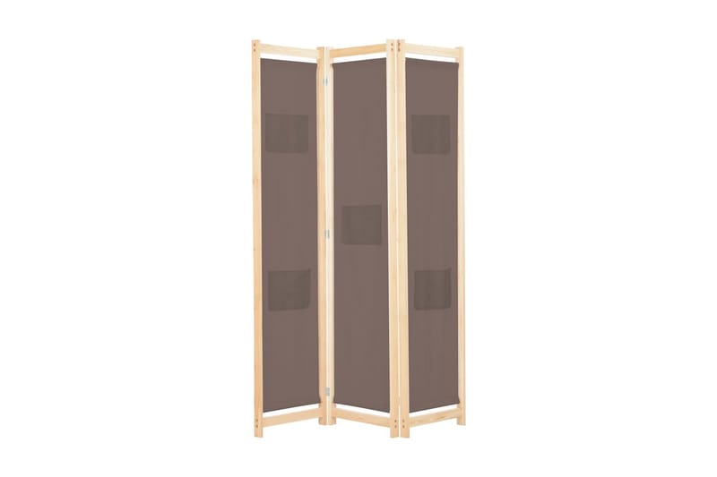 Romdeler 3 paneler brun 120x170x4 cm stoff - Innredning - Romdelere - Skjermvegg