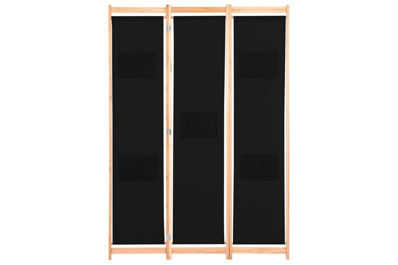 Romdeler 3 paneler svart 120x170x4 cm stoff - Innredning - Romdelere - Skjermvegg