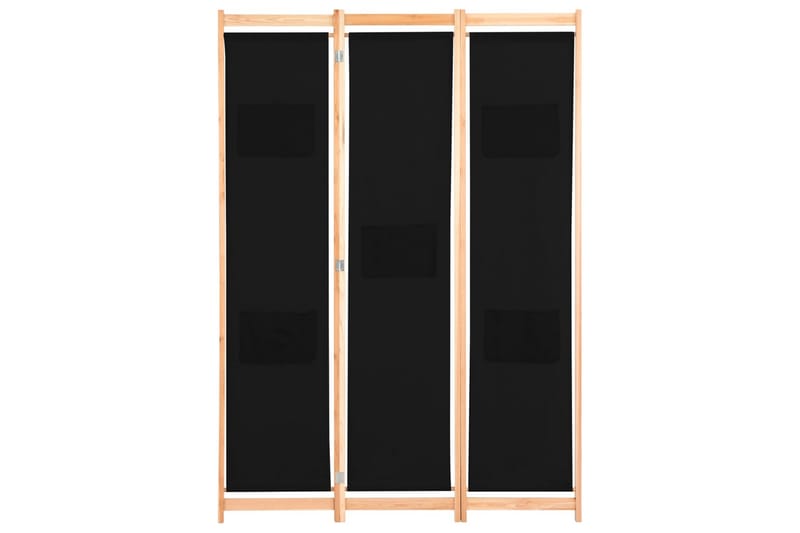 Romdeler 3 paneler svart 120x170x4 cm stoff - Skjermvegg - Romdelere