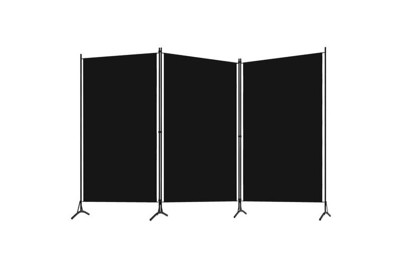 Romdeler 3 paneler svart 260x180 cm - Innredning - Romdelere - Skjermvegg