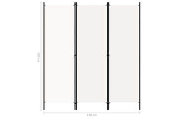 Romdeler 3 paneler hvit 150x180 cm - Innredning - Romdelere - Skjermvegg