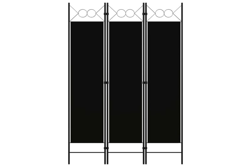 Romdeler 3 paneler svart 120x180 cm - Innredning - Romdelere - Skjermvegg