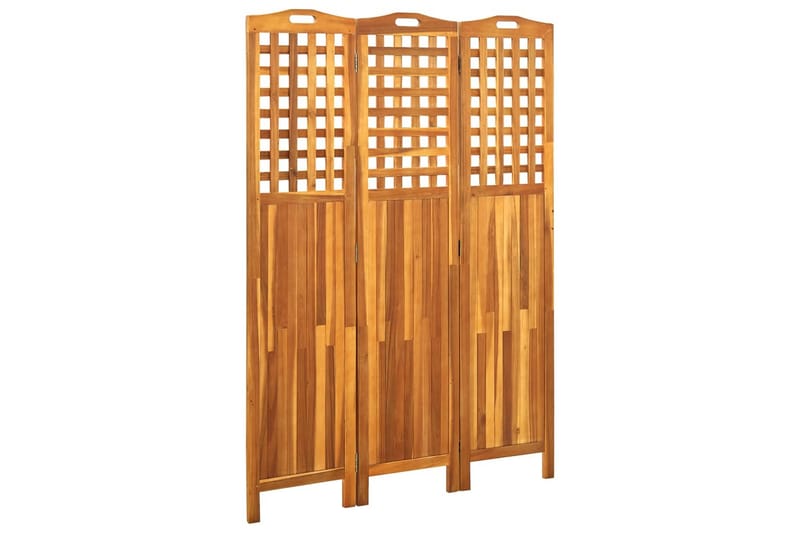 Romdeler 3 paneler 121x2x170 cm heltre akasie - Brun - Innredning - Romdelere - Skjermvegg