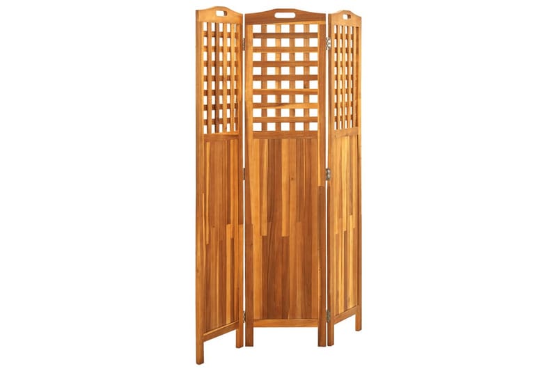 Romdeler 3 paneler 121x2x170 cm heltre akasie - Brun - Innredning - Romdelere - Skjermvegg