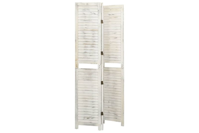 Romdeler 3 paneler antikk hvit 105x165 cm tre - Hvit - Innredning - Romdelere - Skjermvegg