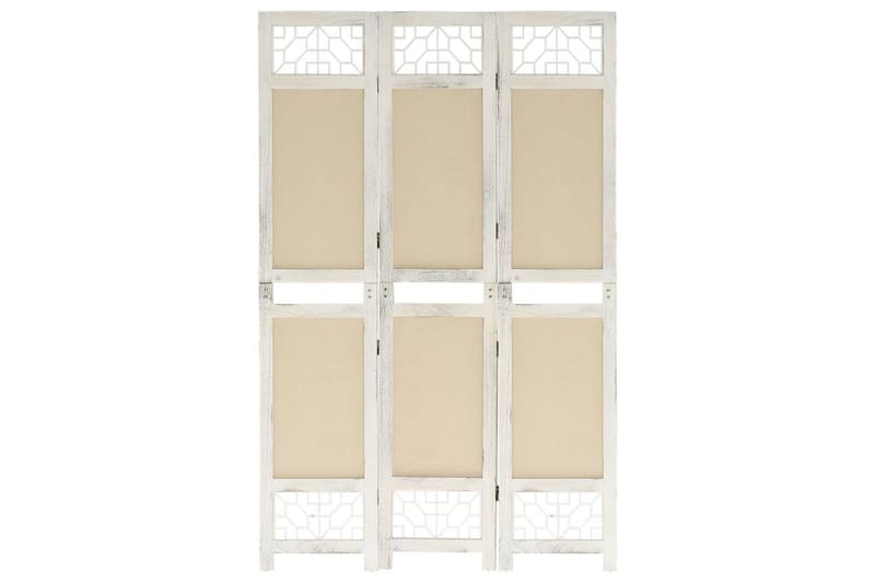Romdeler 3 paneler kremhvit 105x165 cm stoff - Krem - Skjermvegg - Romdelere