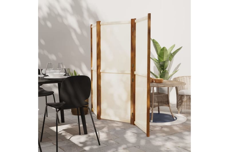 Romdeler 3 paneler kremhvit 210x180 cm - Krem - Innredning - Romdelere - Skjermvegg