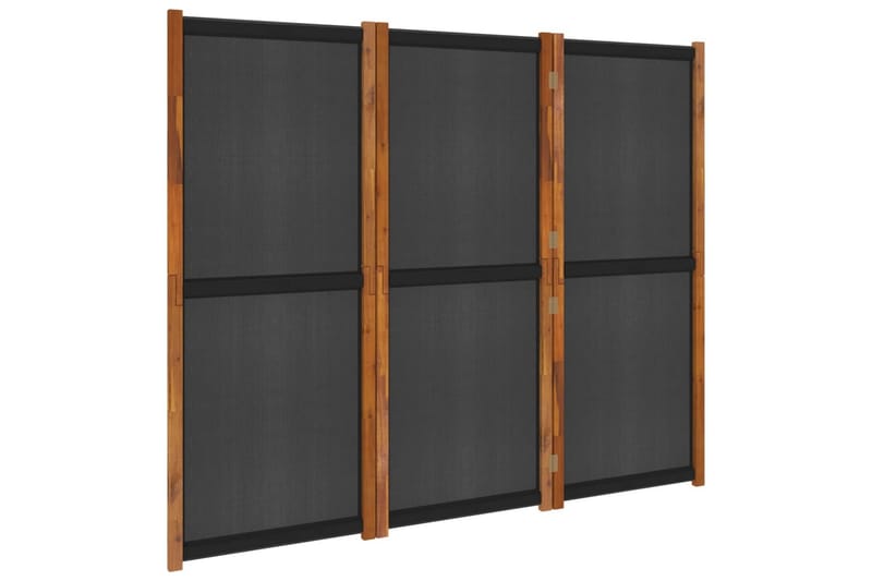 Romdeler 3 paneler svart 210x180 cm - Svart - Innredning - Romdelere - Skjermvegg