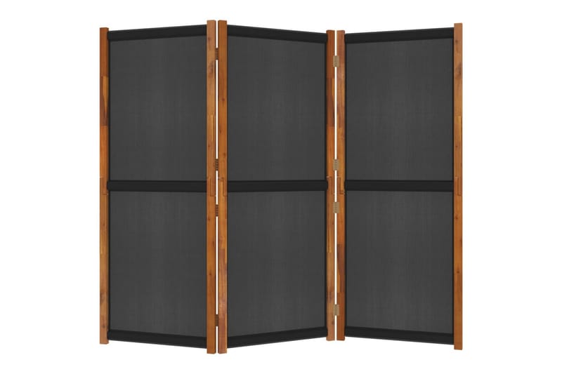 Romdeler 3 paneler svart 210x180 cm - Svart - Innredning - Romdelere - Skjermvegg