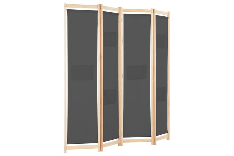 Romdeler 4 paneler grå 160x170x4 cm stoff - Innredning - Romdelere - Skjermvegg