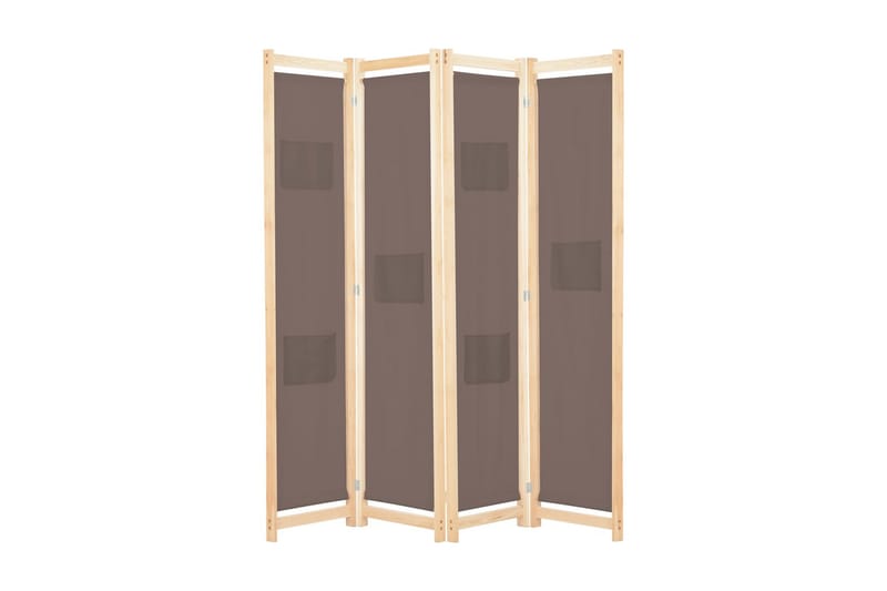 Romdeler 4 paneler brun 160x170x4 cm stoff - Innredning - Romdelere - Skjermvegg