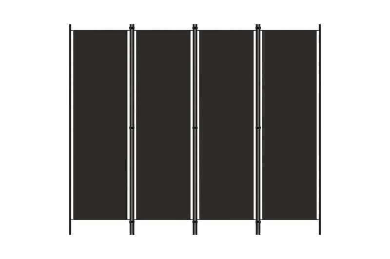 Romdeler 4 paneler brun 200x180 cm - Innredning - Romdelere - Skjermvegg