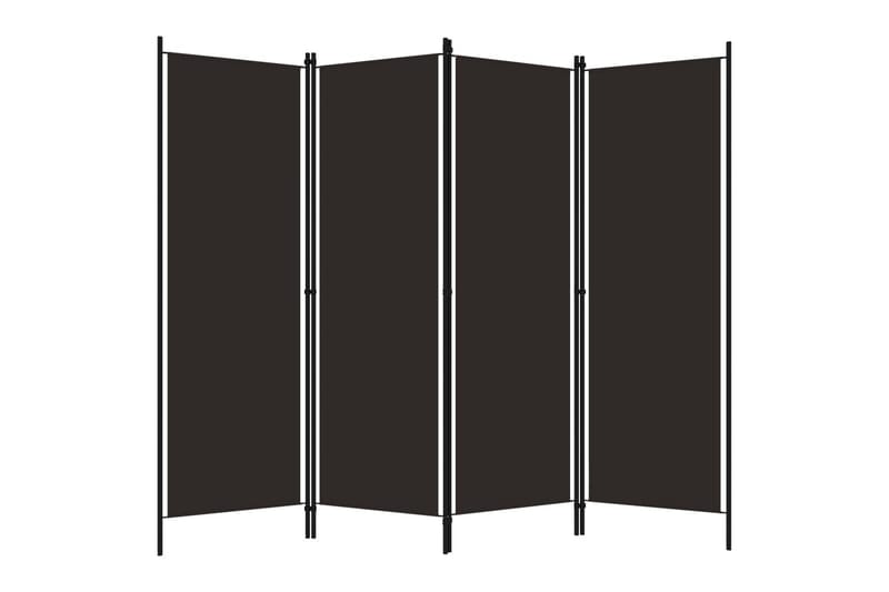 Romdeler 4 paneler brun 200x180 cm - Innredning - Romdelere - Skjermvegg