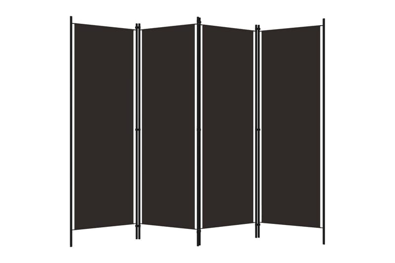 Romdeler 4 paneler brun 200x180 cm - Skjermvegg - Romdelere