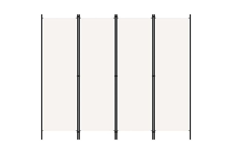 Romdeler 4 paneler hvit 200x180 cm - Bretteskjerm - Romdelere