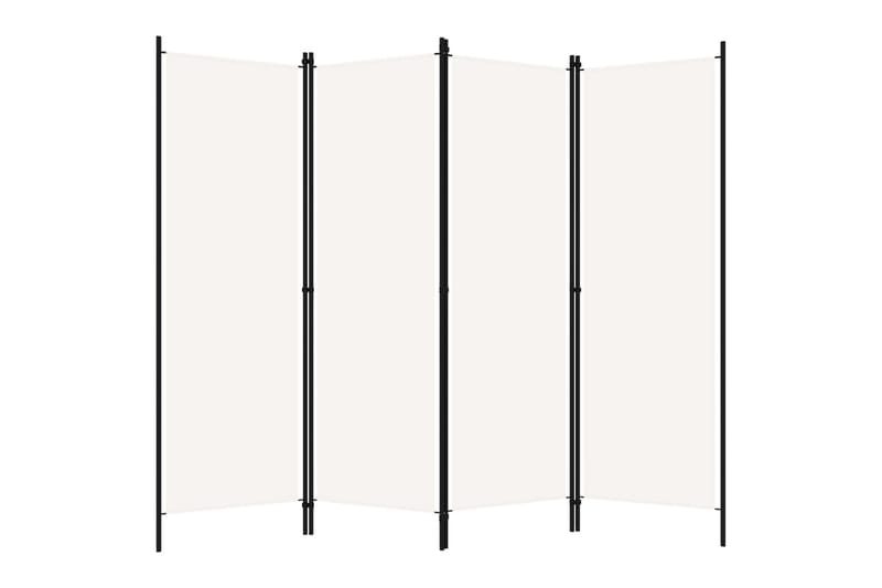 Romdeler 4 paneler hvit 200x180 cm - Innredning - Romdelere - Bretteskjerm