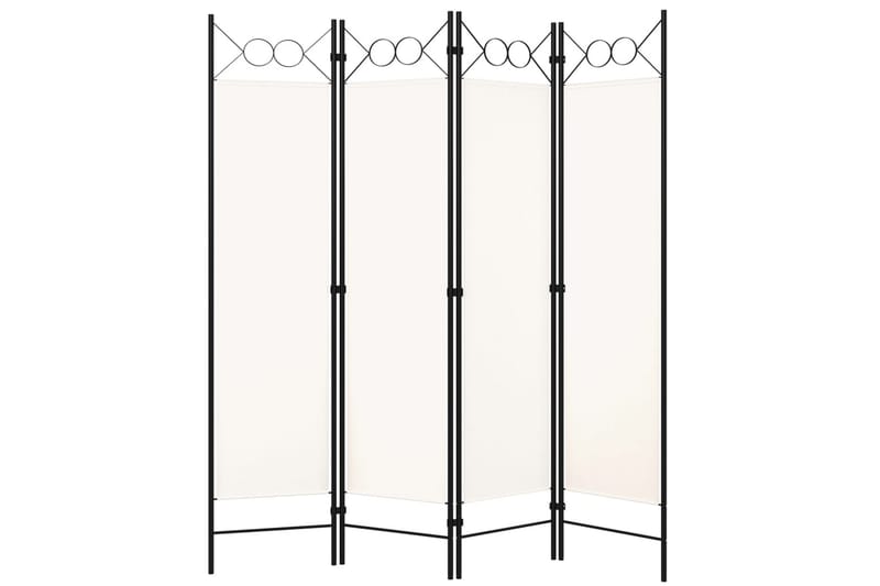 Romdeler 4 paneler hvit 160x180 cm - Innredning - Romdelere - Skjermvegg