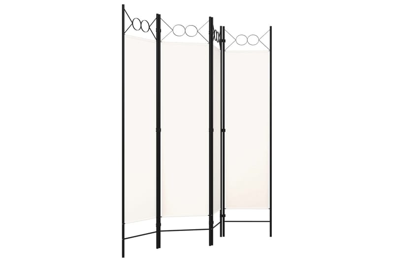 Romdeler 4 paneler hvit 160x180 cm - Innredning - Romdelere - Skjermvegg