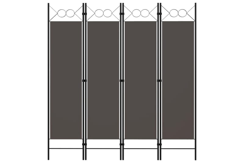 Romdeler 4 paneler antrasitt 160x180 cm - Innredning - Romdelere - Skjermvegg