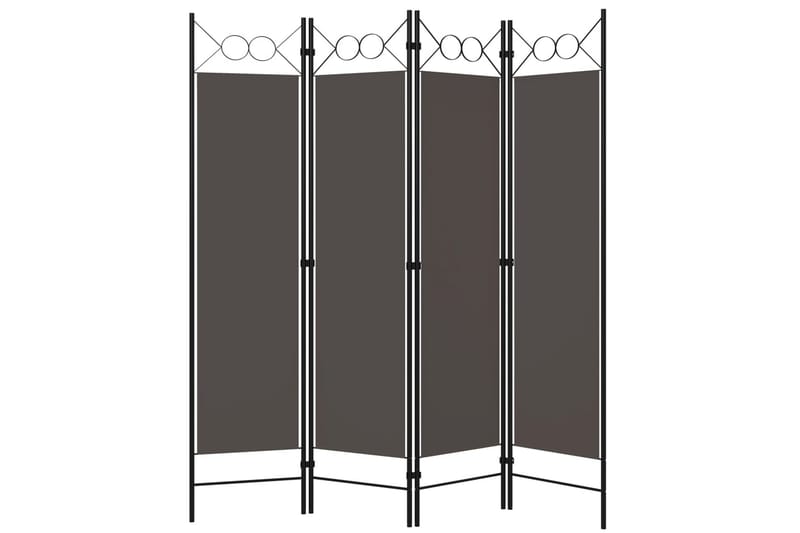Romdeler 4 paneler antrasitt 160x180 cm - Innredning - Romdelere - Skjermvegg