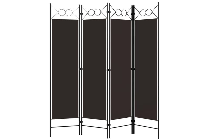 Romdeler 4 paneler brun 160x180 cm - Innredning - Romdelere - Skjermvegg