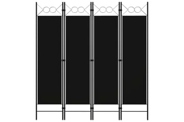 Romdeler 4 paneler svart 160x180 cm - Innredning - Romdelere - Skjermvegg