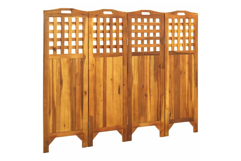 Romdeler 4 paneler 161x2x120 cm heltre akasie - Brun - Innredning - Romdelere - Skjermvegg