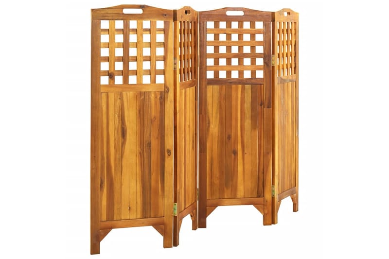 Romdeler 4 paneler 161x2x120 cm heltre akasie - Brun - Innredning - Romdelere - Skjermvegg