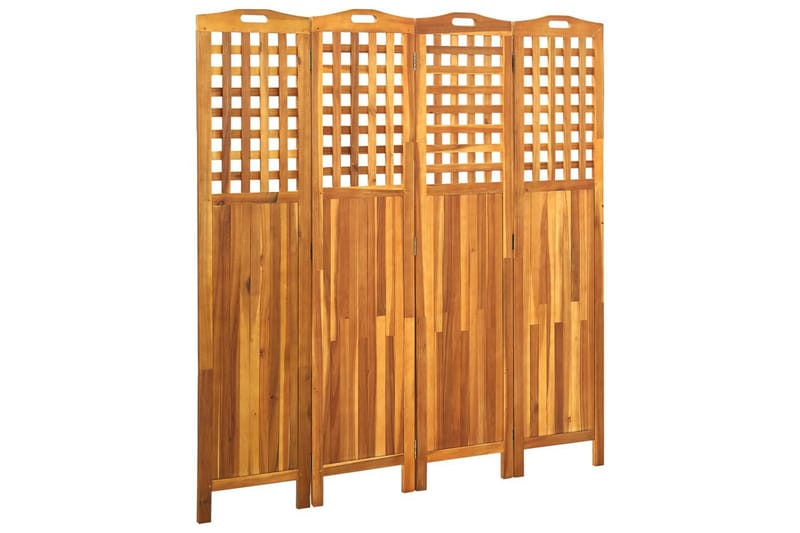 Romdeler 4 paneler 161x2x170 cm heltre akasie - Brun - Innredning - Romdelere - Skjermvegg