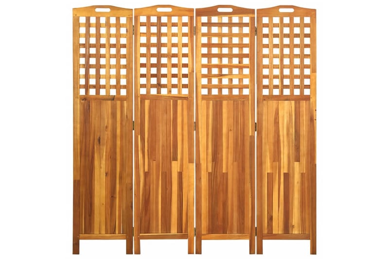 Romdeler 4 paneler 161x2x170 cm heltre akasie - Brun - Innredning - Romdelere - Skjermvegg