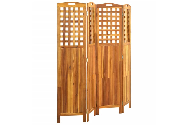 Romdeler 4 paneler 161x2x170 cm heltre akasie - Brun - Innredning - Romdelere - Skjermvegg