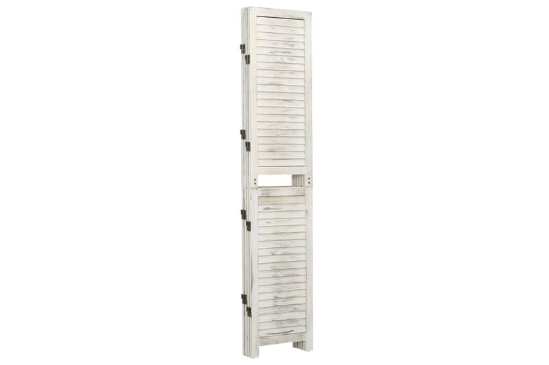 Romdeler 4 paneler antikk hvit 140x165 cm tre - Hvit - Innredning - Romdelere - Skjermvegg