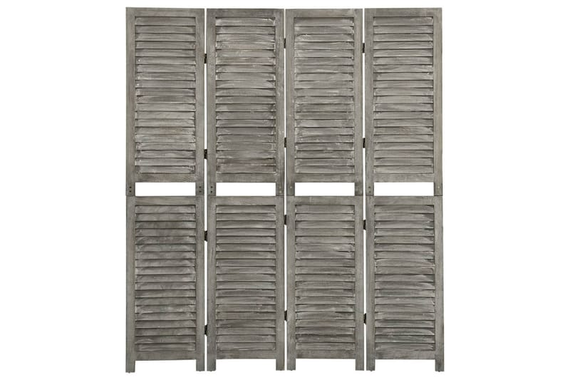 Romdeler 4 paneler grå 143x166 cm heltre - Grå - Innredning - Romdelere - Skjermvegg
