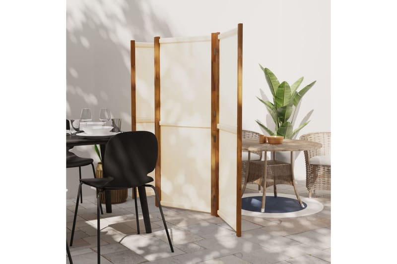 Romdeler 4 paneler kremhvit 280x180 cm - Krem - Innredning - Romdelere - Skjermvegg
