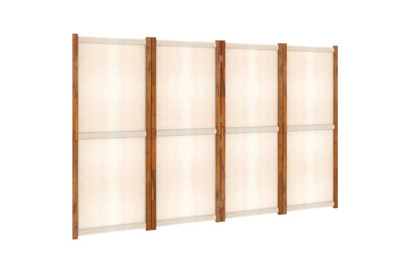 Romdeler 4 paneler kremhvit 280x180 cm - Krem - Skjermvegg - Romdelere