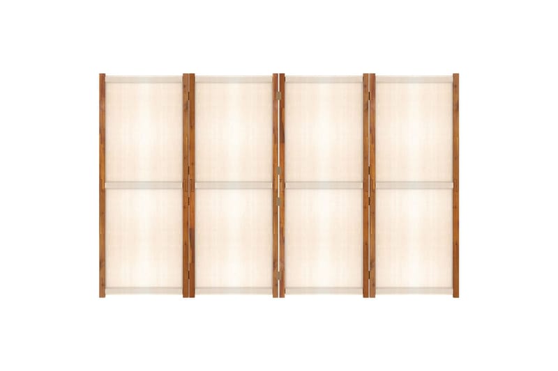 Romdeler 4 paneler kremhvit 280x180 cm - Krem - Skjermvegg - Romdelere