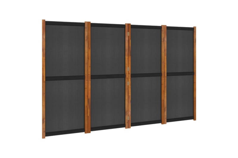 Romdeler 4 paneler svart 280x180 cm - Svart - Innredning - Romdelere - Skjermvegg
