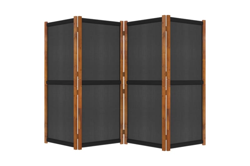 Romdeler 4 paneler svart 280x180 cm - Svart - Innredning - Romdelere - Skjermvegg