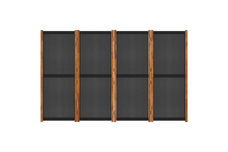 Romdeler 4 paneler svart 280x180 cm - Svart - Innredning - Romdelere - Skjermvegg