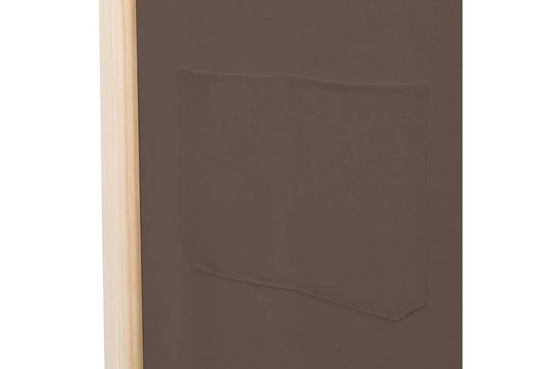 Romdeler 5 paneler brun 200x170x4 cm stoff - Skjermvegg - Romdelere