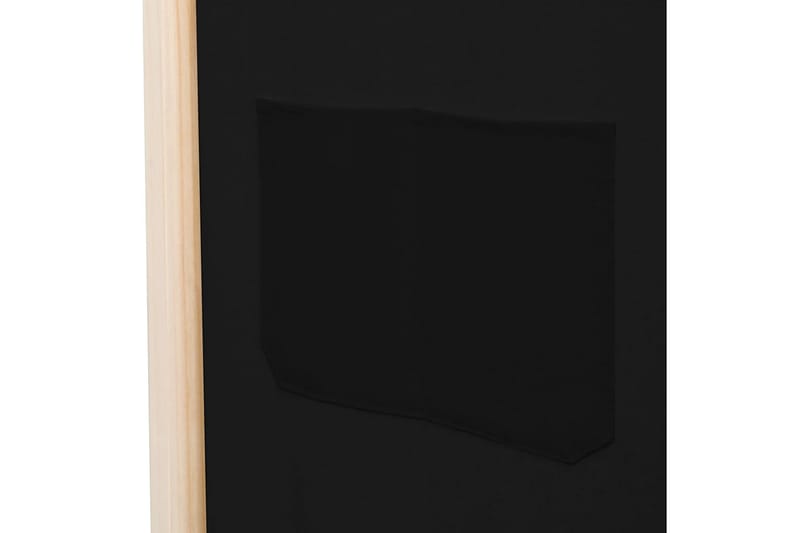 Romdeler 5 paneler svart 200x170x4 cm stoff - Innredning - Romdelere - Skjermvegg