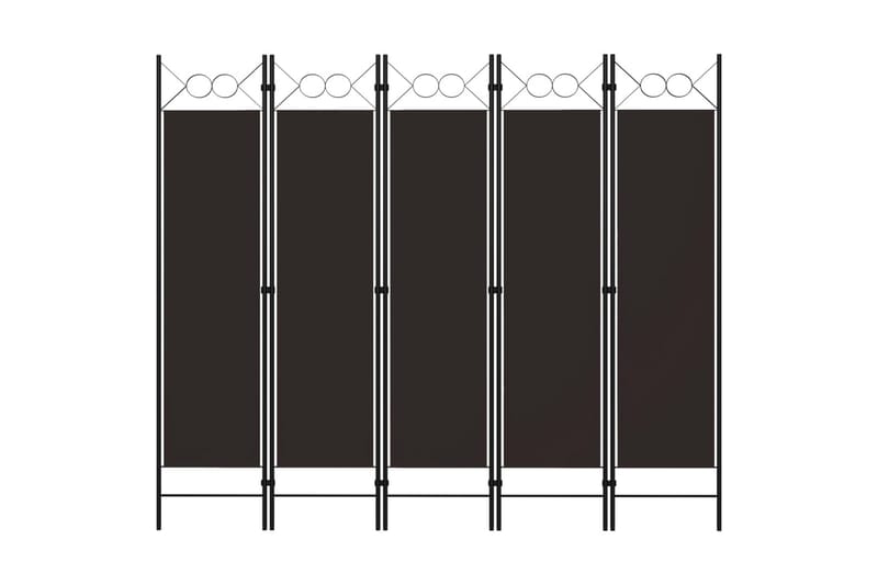 Romdeler 5 paneler brun 200x180 cm - Innredning - Romdelere - Skjermvegg