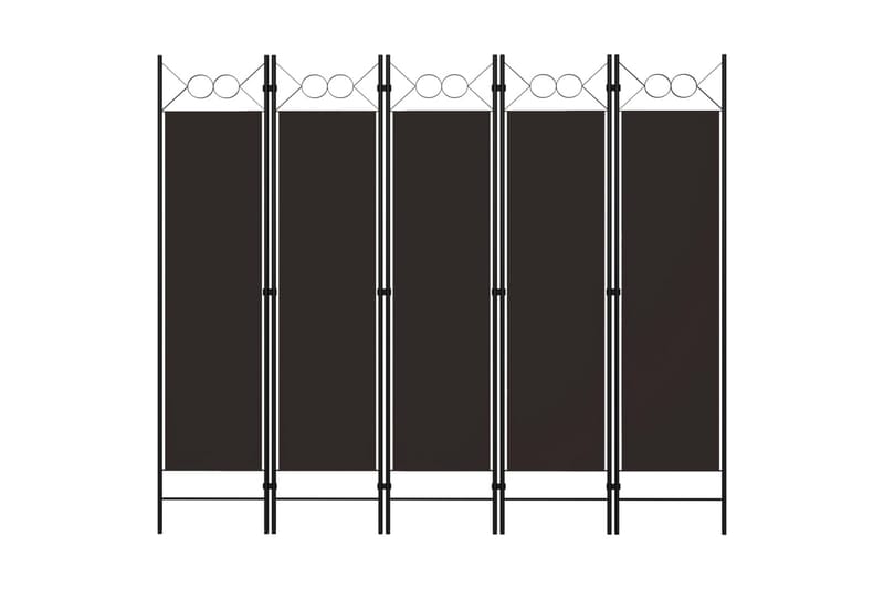 Romdeler 5 paneler brun 200x180 cm - Skjermvegg - Romdelere